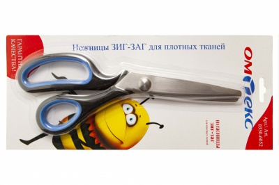 Ножницы арт.0330-6052 "ЗИГ-ЗАГ" 5 мм, для плотных тканей , 9"/ 229 мм - купить в Саранске. Цена: 733.08 руб.