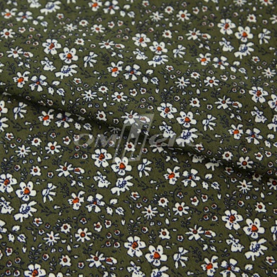 Плательная ткань "Фламенко" 11.2, 80 гр/м2, шир.150 см, принт растительный - купить в Саранске. Цена 259.21 руб.