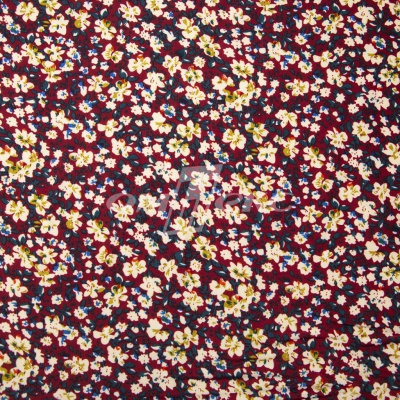 Плательная ткань "Софи" 5.1, 75 гр/м2, шир.150 см, принт растительный - купить в Саранске. Цена 241.49 руб.