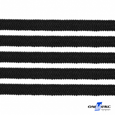 Лента эластичная вязанная (резинка) 4 мм (200+/-1 м) 400 гр/м2 черная бобина "ОМТЕКС" - купить в Саранске. Цена: 1.78 руб.