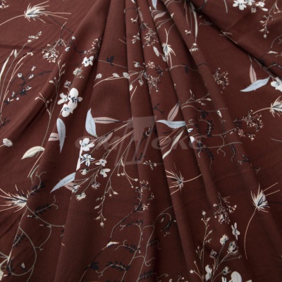 Плательная ткань "Фламенко" 2.2, 80 гр/м2, шир.150 см, принт растительный - купить в Саранске. Цена 239.03 руб.