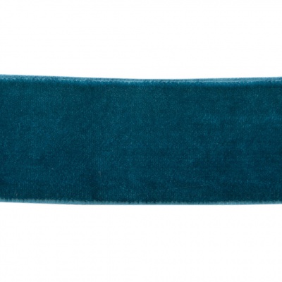 Лента бархатная нейлон, шир.25 мм, (упак. 45,7м), цв.65-изумруд - купить в Саранске. Цена: 981.09 руб.