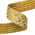 Тесьма с пайетками D16, шир. 35 мм/уп. 25+/-1 м, цвет золото - купить в Саранске. Цена: 1 281.60 руб.