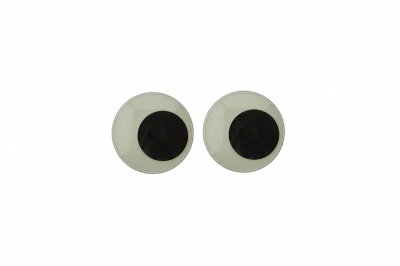 Глазки для игрушек, круглые, с бегающими зрачками, 8 мм/упак.100+/-2 шт, цв. -черно-белые - купить в Саранске. Цена: 28.86 руб.