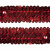 Тесьма с пайетками 3, шир. 30 мм/уп. 25+/-1 м, цвет красный - купить в Саранске. Цена: 1 087.39 руб.