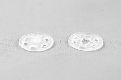 Кнопки пришивные пластиковые 15 мм, блистер 24шт, цв.-прозрачные - купить в Саранске. Цена: 68.79 руб.
