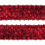 Тесьма с пайетками 3, шир. 35 мм/уп. 25+/-1 м, цвет красный - купить в Саранске. Цена: 1 308.30 руб.